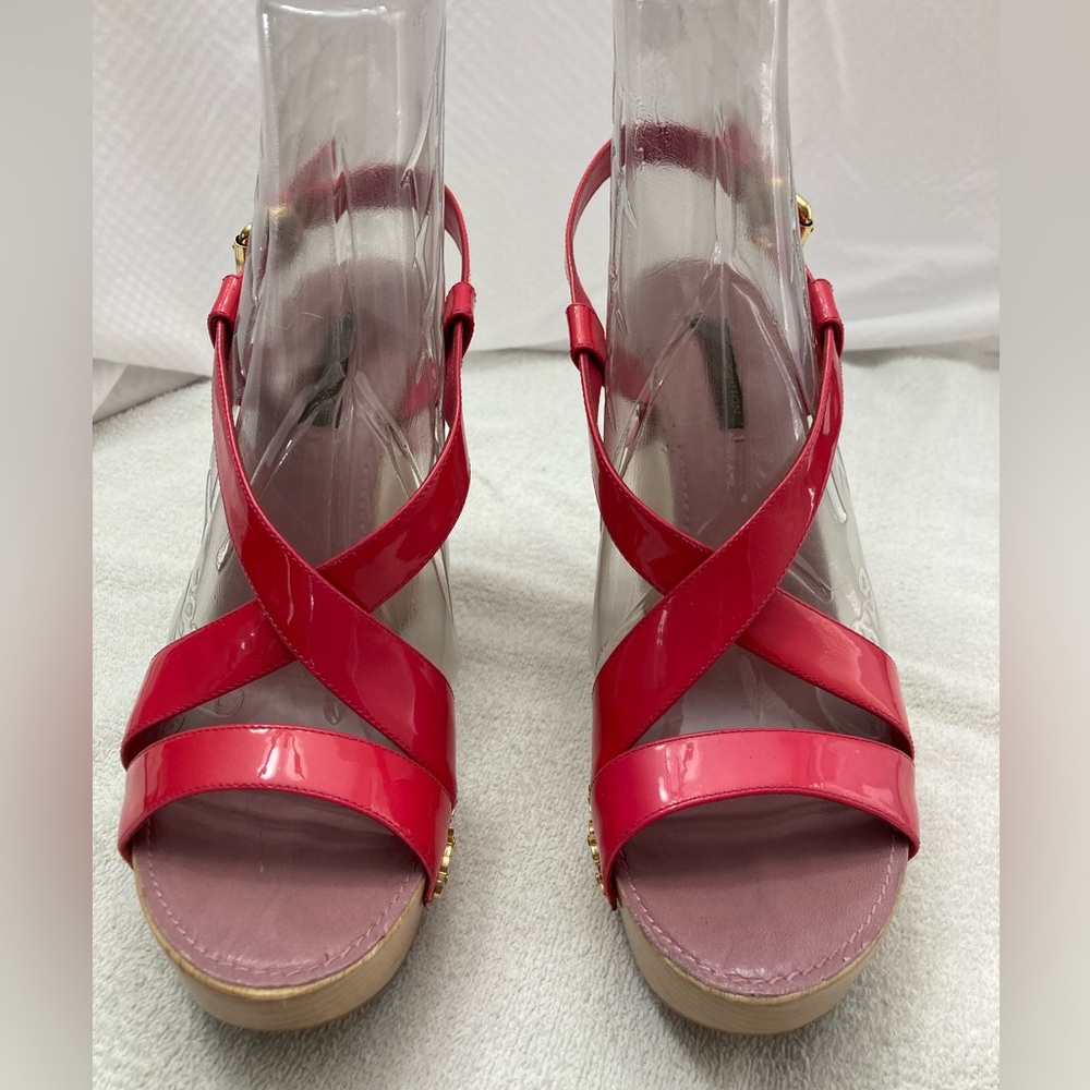 Louis Vuitton Wood Heel Wedge Sandal - Picture 4 of 11
